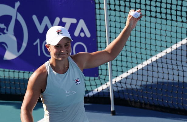 Barty survives scare for first 'bubble win'