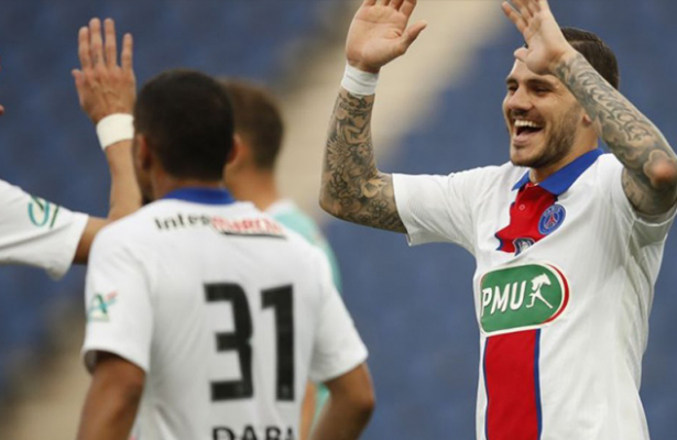 Icardi fires PSG into French Cup semis, Monaco beat Lyon