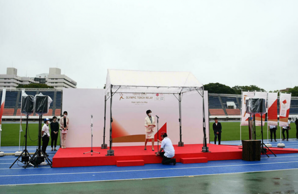 Olympic flame arrives in Tokyo for no-spectator relay